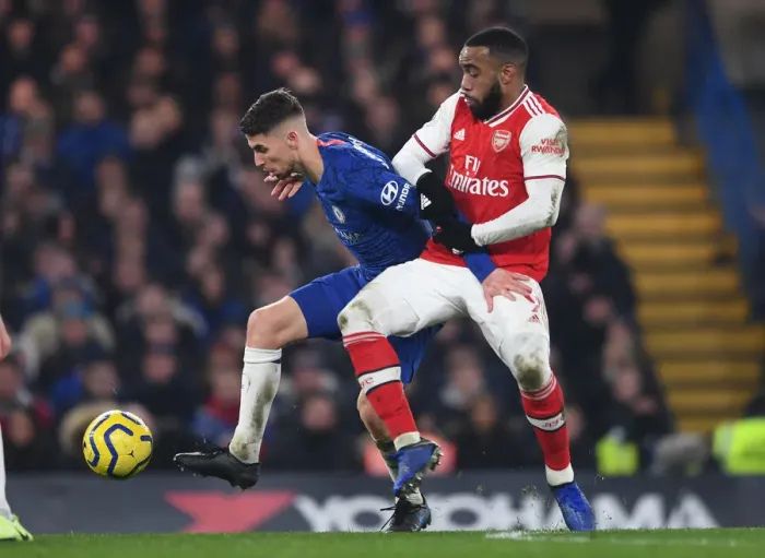 Framed Print : Clash at Stamford Bridge: Lacazette vs Jorginho - Premier League Showdown between Chelsea and Arsenal Framed Print : Clash at Stamford Bridge: Lacazette vs Jorginho - Premier League Showdown between Chelsea and Arsenal