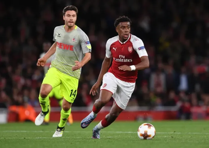Framed Print : Clash of Stars: Alex Iwobi vs. Jonas Hector in Europa League Showdown
