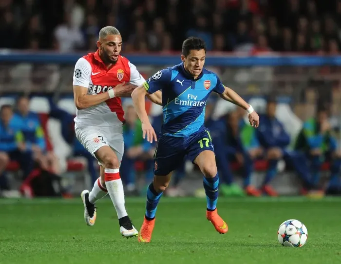Framed Print : Clash of Stars: Alexis Sanchez vs. Layvin Kurzawa - Monaco vs. Arsenal, UEFA Champions League 2015 Framed Print : Clash of Stars: Alexis Sanchez vs. Layvin Kurzawa - Monaco vs. Arsenal, UEFA Champions League 2015