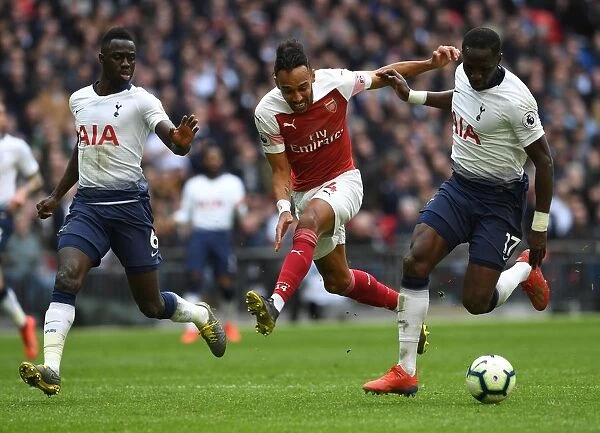 Clash of the Stars: Aubameyang vs. Sanchez & Sissoko - Arsenal vs. Tottenham's Epic Battle at Wembley Stadium, Premier League 2018-19