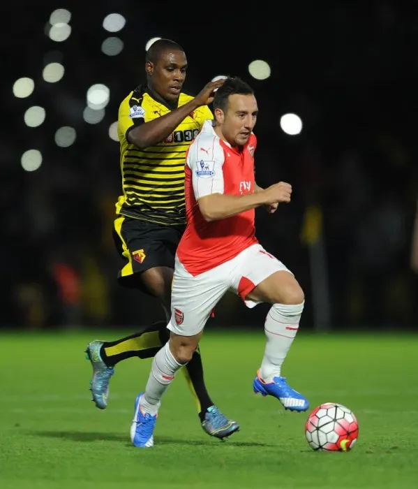 Framed Print : Clash of Stars: Cazorla vs. Ighalo - Premier League Battle at Vicarage Road Framed Print : Clash of Stars: Cazorla vs. Ighalo - Premier League Battle at Vicarage Road