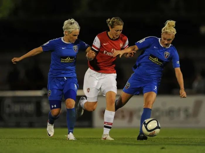 Framed Print : Clash of Stars: Ellen White vs. Jess Fishlock and Alex Windell in Arsenal Ladies vs. Bristol Academy Womens FC Showdown Framed Print : Clash of Stars: Ellen White vs. Jess Fishlock and Alex Windell in Arsenal Ladies vs. Bristol Academy Womens FC Showdown