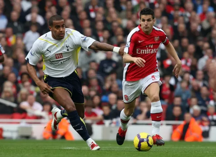 Framed Print : Clash of Stars: Fabregas Shines as Arsenal Triumphs over Tottenham 3-0 in Premier League Framed Print : Clash of Stars: Fabregas Shines as Arsenal Triumphs over Tottenham 3-0 in Premier League