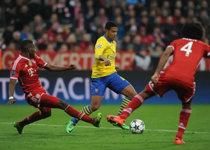 Framed Print : Clash of Stars: Gnabry vs. Alaba & Dante - FC Bayern Munich vs. Arsenal, UEFA Champions League Framed Print : Clash of Stars: Gnabry vs. Alaba & Dante - FC Bayern Munich vs. Arsenal, UEFA Champions League