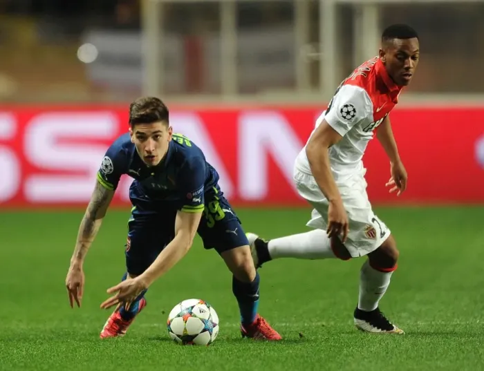 Framed Print : Clash of Stars: Hector Bellerin vs. Anthony Martial - Monaco vs. Arsenal, UEFA Champions League 2015 Framed Print : Clash of Stars: Hector Bellerin vs. Anthony Martial - Monaco vs. Arsenal, UEFA Champions League 2015