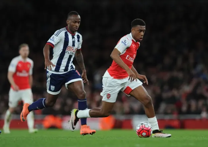 Framed Print : Clash of the Stars: Iwobi vs. Berahino in Intense Arsenal-West Brom Battle Framed Print : Clash of the Stars: Iwobi vs. Berahino in Intense Arsenal-West Brom Battle