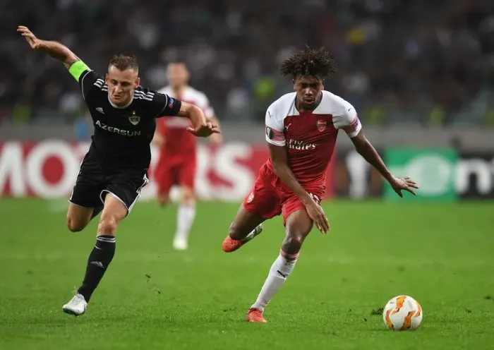 Framed Print : Clash of Stars: Iwobi vs. Medvedev in Europa League Showdown Framed Print : Clash of Stars: Iwobi vs. Medvedev in Europa League Showdown