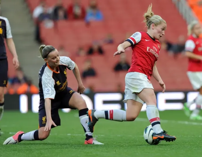 Framed Print : Clash of Stars: Kim Little vs. Corina Schroder in Arsenal vs. Liverpool FA WSL Showdown Framed Print : Clash of Stars: Kim Little vs. Corina Schroder in Arsenal vs. Liverpool FA WSL Showdown