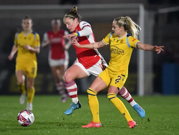 Framed Print : Clash of Stars: Kim Little vs Faye Bryson in Arsenal Women vs Reading Women FA WSL Match