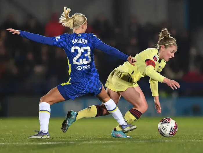 Framed Print : Clash of the Stars: Kim Little vs. Pernille Harder - A FA WSL Showdown