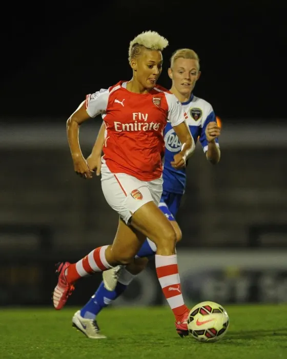 Framed Print : Clash of Stars: Lianne Sanderson vs. Sophie Ingle in Arsenal Ladies vs. Bristol Academy WSL Match Framed Print : Clash of Stars: Lianne Sanderson vs. Sophie Ingle in Arsenal Ladies vs. Bristol Academy WSL Match