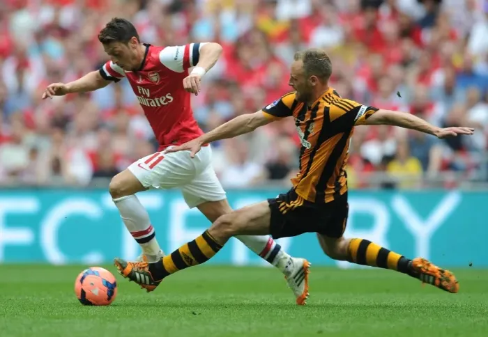 Framed Print : Clash of Stars: Ozil vs Meyler at the FA Cup Final - Arsenal vs Hull City Framed Print : Clash of Stars: Ozil vs Meyler at the FA Cup Final - Arsenal vs Hull City