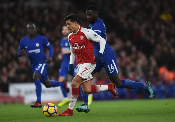 Framed Print : Clash of Stars: Sanchez vs. Bakayoko - Arsenal vs. Chelsea, Premier League Framed Print : Clash of Stars: Sanchez vs. Bakayoko - Arsenal vs. Chelsea, Premier League
