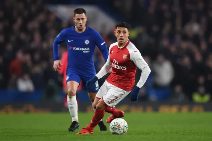 Framed Print : Clash of Stars: Sanchez vs. Hazard in Carabao Cup Semi-Final Showdown Framed Print : Clash of Stars: Sanchez vs. Hazard in Carabao Cup Semi-Final Showdown
