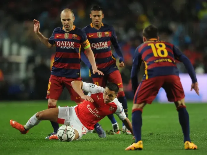 Framed Print : Clash of Stars: Sanchez vs. Iniesta & Alba - Barcelona vs. Arsenal, UEFA Champions League 2016 Framed Print : Clash of Stars: Sanchez vs. Iniesta & Alba - Barcelona vs. Arsenal, UEFA Champions League 2016