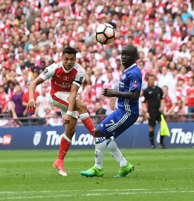 Framed Print : Clash of Stars: Sanchez vs. Kante - Arsenal v Chelsea FA Cup Final
