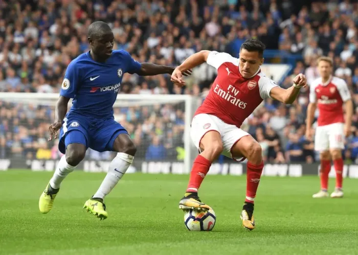 Framed Print : Clash of Stars: Sanchez vs. Kante - Chelsea vs. Arsenal, Premier League 2017-18 Framed Print : Clash of Stars: Sanchez vs. Kante - Chelsea vs. Arsenal, Premier League 2017-18