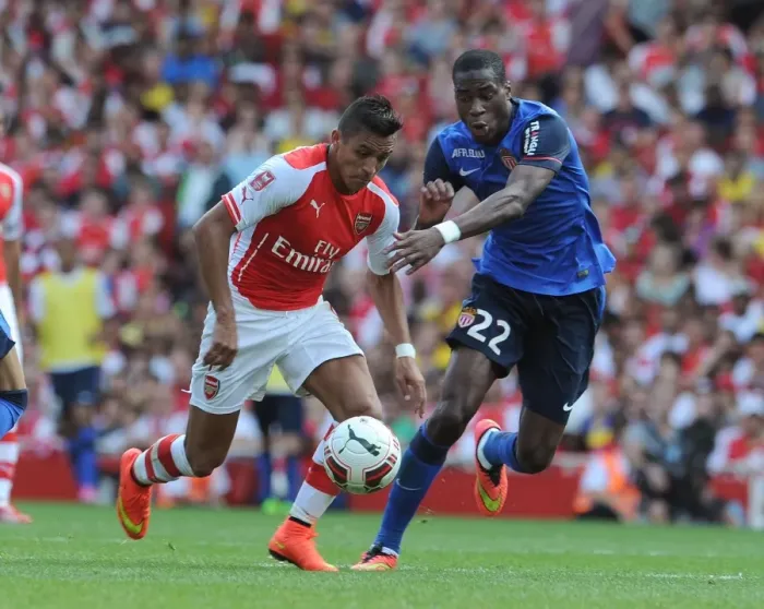 Framed Print : Clash of Stars: Sanchez vs. Kondogbia - Arsenal vs. AS Monaco, Emirates Cup 2014 Framed Print : Clash of Stars: Sanchez vs. Kondogbia - Arsenal vs. AS Monaco, Emirates Cup 2014