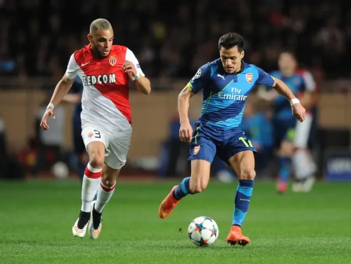 Framed Print : Clash of Stars: Sanchez vs. Kurzawa in Monaco-Arsenal UEFA Champions League Showdown Framed Print : Clash of Stars: Sanchez vs. Kurzawa in Monaco-Arsenal UEFA Champions League Showdown
