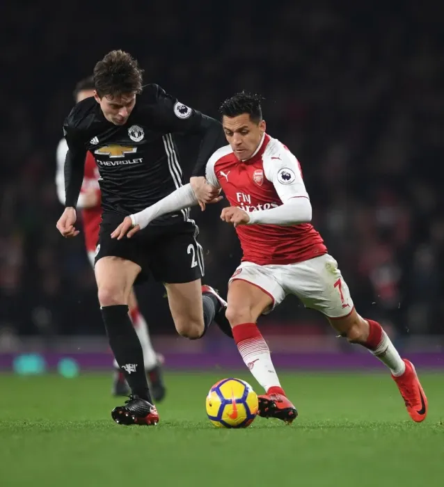 Framed Print : Clash of Stars: Sanchez vs. Lindelof - Arsenal vs. Manchester United, Premier League 2017-18 Framed Print : Clash of Stars: Sanchez vs. Lindelof - Arsenal vs. Manchester United, Premier League 2017-18