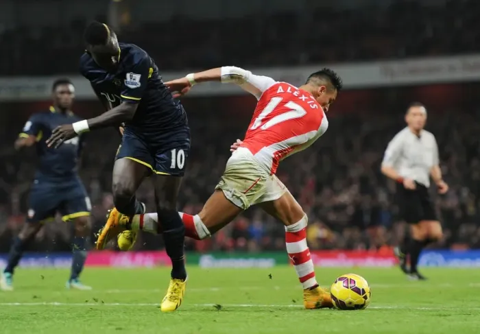 Framed Print : Clash of Stars: Sanchez vs. Mane in Arsenal vs. Southampton Premier League Showdown Framed Print : Clash of Stars: Sanchez vs. Mane in Arsenal vs. Southampton Premier League Showdown