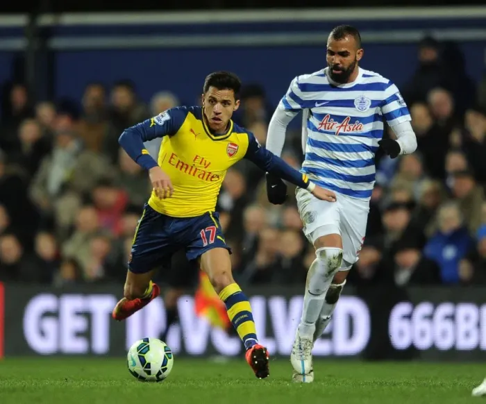 Framed Print : Clash of Stars: Sanchez vs. Sandro - Queens Park Rangers vs. Arsenal, Premier League 2015