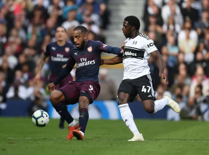 Framed Print : Clash of Strikers: Lacazette vs. Kamara - Fulham vs. Arsenal, Premier League 2018-19 Framed Print : Clash of Strikers: Lacazette vs. Kamara - Fulham vs. Arsenal, Premier League 2018-19