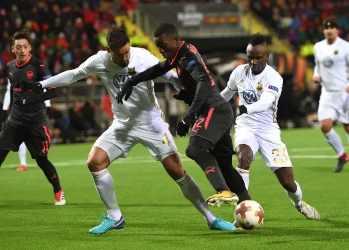Framed Print : Clash in Sweden: Arsenal vs Ostersunds FK - Nketiah Faces Off Against Papagiannopoulos and Mensah Framed Print : Clash in Sweden: Arsenal vs Ostersunds FK - Nketiah Faces Off Against Papagiannopoulos and Mensah