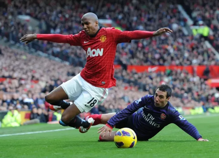 Framed Print : Clash of Talents: Cazorla vs. Young - Manchester United vs. Arsenal (2012-13)
