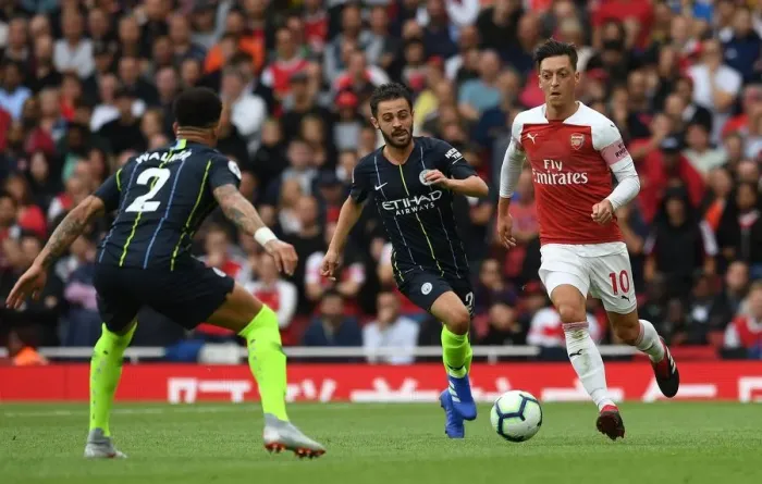 Framed Print : Clash of Talents: Ozil vs. Bernardo Silva - Arsenal vs. Manchester City, Premier League 2018-19 Framed Print : Clash of Talents: Ozil vs. Bernardo Silva - Arsenal vs. Manchester City, Premier League 2018-19