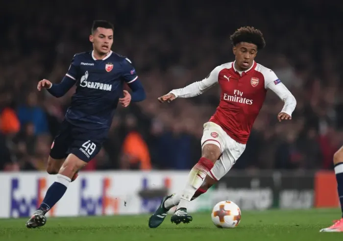 Framed Print : Clash of Talents: Reiss Nelson vs. Nemanja Radonjic - Arsenal FC vs. Crvena Zvezda, UEFA Europa League Framed Print : Clash of Talents: Reiss Nelson vs. Nemanja Radonjic - Arsenal FC vs. Crvena Zvezda, UEFA Europa League