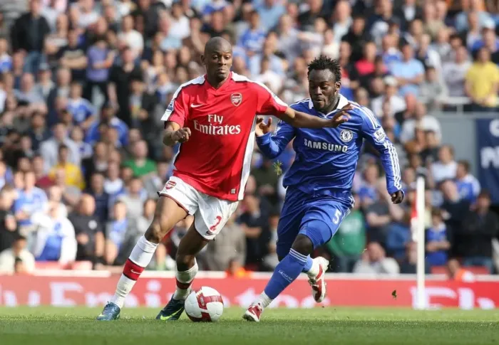 Framed Print : Clash of Titans: Abou Diaby (Arsenal) vs Michael Essien (Chelsea) in Arsenal 1:4 Chelsea, Premier League, Emirates Stadium, 2009 Framed Print : Clash of Titans: Abou Diaby (Arsenal) vs Michael Essien (Chelsea) in Arsenal 1:4 Chelsea, Premier League, Emirates Stadium, 2009