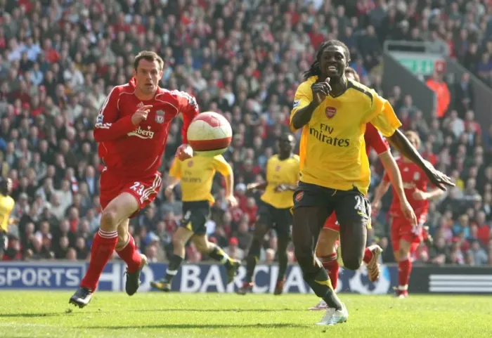 Framed Print : Clash of Titans: Adebayor vs. Carragher - Liverpool's Triumph over Arsenal (4-1) Framed Print : Clash of Titans: Adebayor vs. Carragher - Liverpool's Triumph over Arsenal (4-1)