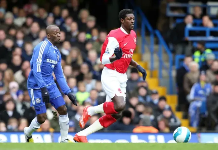 Framed Print : Clash of Titans: Adebayor vs. Makelele - Chelsea Edge Past Arsenal 2:1 in Premier League Showdown