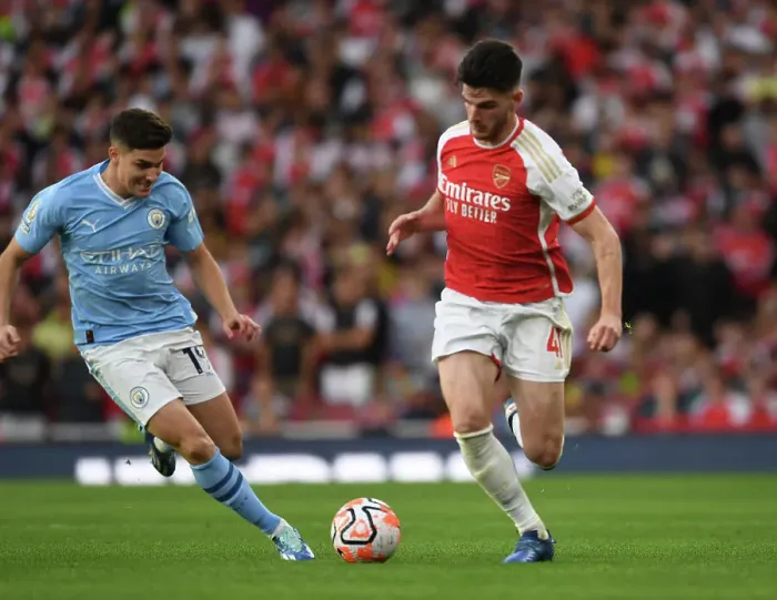 Framed Print : Clash of Titans: Arsenal vs Manchester City - Battle for Premier League Supremacy (2023-24) Framed Print : Clash of Titans: Arsenal vs Manchester City - Battle for Premier League Supremacy (2023-24)