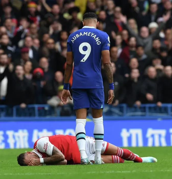 Framed Print : Clash of Titans: Aubameyang vs. Arsenal's White - Chelsea v Arsenal, Premier League 2022-23 Framed Print : Clash of Titans: Aubameyang vs. Arsenal's White - Chelsea v Arsenal, Premier League 2022-23