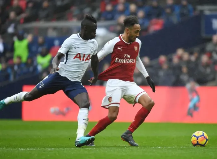Framed Print : Clash of Titans: Aubameyang vs Sanchez - A Premier League Rivalry: Arsenal's Aubameyang vs Tottenham's Sanchez