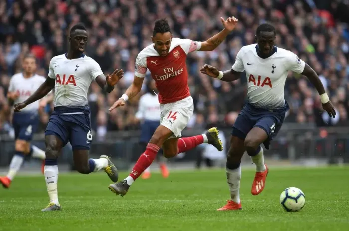Framed Print : Clash of Titans: Aubameyang vs. Sanchez & Sissoko - Tottenham vs. Arsenal, Premier League 2019