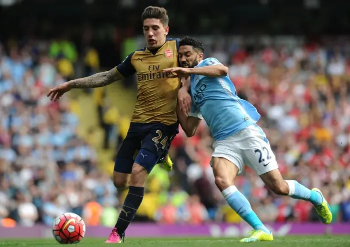 Framed Print : Clash of Titans: Bellerin vs. Clichy - Manchester City vs. Arsenal, Premier League 2015-16: A Battle at the Etihad Framed Print : Clash of Titans: Bellerin vs. Clichy - Manchester City vs. Arsenal, Premier League 2015-16: A Battle at the Etihad