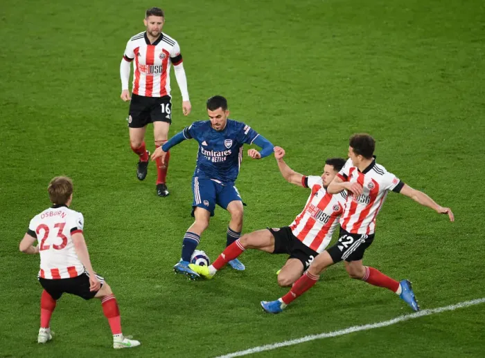 Framed Print : Clash of the Titans: Ceballos vs. Baldock and Ampadu in Intense Sheffield United vs. Arsenal Showdown, Premier League 2020-21 Framed Print : Clash of the Titans: Ceballos vs. Baldock and Ampadu in Intense Sheffield United vs. Arsenal Showdown, Premier League 2020-21