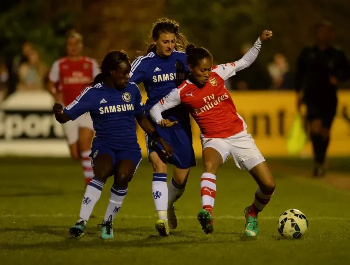 Framed Print : Clash of Titans: Chelsea Ladies vs. Arsenal Ladies in WSL Showdown Framed Print : Clash of Titans: Chelsea Ladies vs. Arsenal Ladies in WSL Showdown