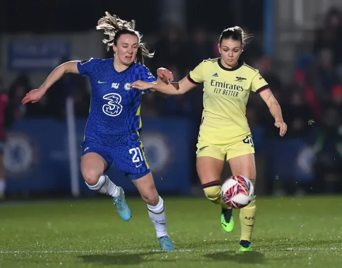 Framed Print : Clash of Titans: Chelsea Women vs. Arsenal Women - FA WSL Showdown