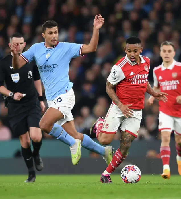 Framed Print : Clash of the Titans: Gabriel Jesus vs. Rodri - Manchester City vs. Arsenal FC, Premier League 2022-23: A Battle of Midfield Masters Framed Print : Clash of the Titans: Gabriel Jesus vs. Rodri - Manchester City vs. Arsenal FC, Premier League 2022-23: A Battle of Midfield Masters