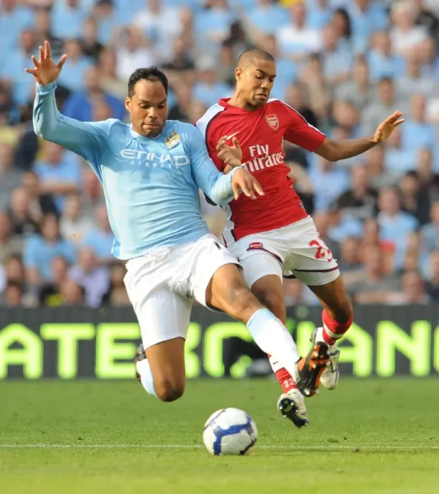 Framed Print : Clash of Titans: Gael Clichy vs Joleon Lescott - Manchester City's Thrilling 4:2 Victory over Arsenal (2009) Framed Print : Clash of Titans: Gael Clichy vs Joleon Lescott - Manchester City's Thrilling 4:2 Victory over Arsenal (2009)