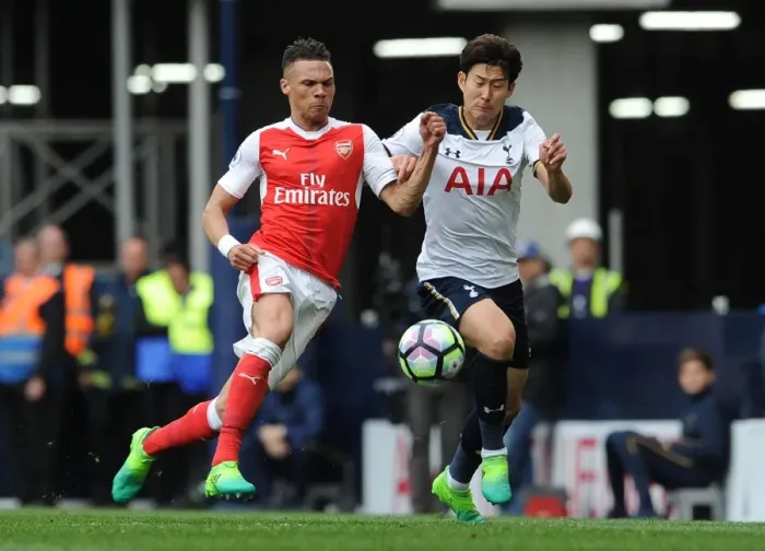 Framed Print : Clash of Titans: Gibbs vs. Son in the Battle of North London (Tottenham Hotspur v Arsenal, 2016-17) Framed Print : Clash of Titans: Gibbs vs. Son in the Battle of North London (Tottenham Hotspur v Arsenal, 2016-17)