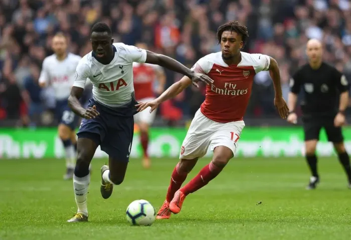 Framed Print : Clash of Titans: Iwobi vs Sanchez - Tottenham vs Arsenal, Premier League 2018-19