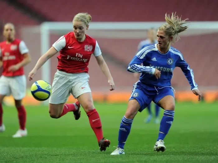 Framed Print : Clash of Titans: Kim Little vs. Laura Coombs - Arsenal Ladies vs. Chelsea FC Showdown