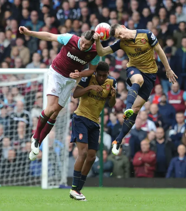 Framed Print : Clash of Titans: Koscielny vs. Carroll - Arsenal vs. West Ham United, Premier League 2015-16 Framed Print : Clash of Titans: Koscielny vs. Carroll - Arsenal vs. West Ham United, Premier League 2015-16