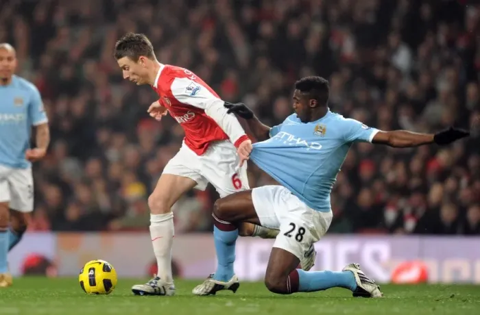 Framed Print : Clash of Titans: Koscielny vs. Toure, Arsenal vs. Manchester City, 2011 Premier League Rivalry Framed Print : Clash of Titans: Koscielny vs. Toure, Arsenal vs. Manchester City, 2011 Premier League Rivalry
