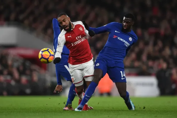 Framed Print : Clash of Titans: Lacazette vs. Bakayoko - Arsenal vs. Chelsea, Premier League